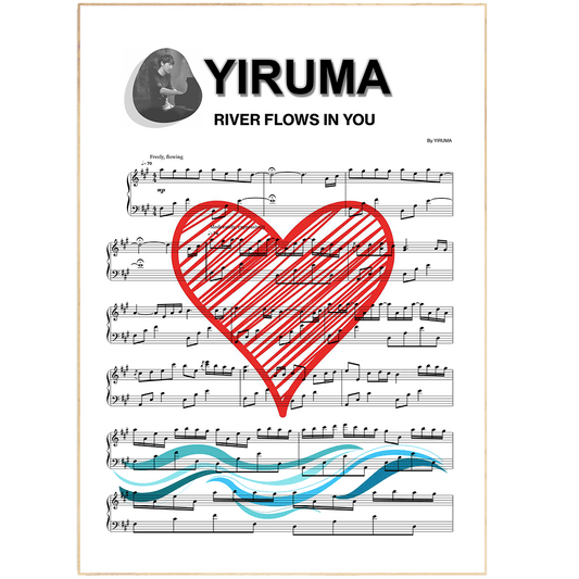 Yiruma River Flows in You Song Print - 98types