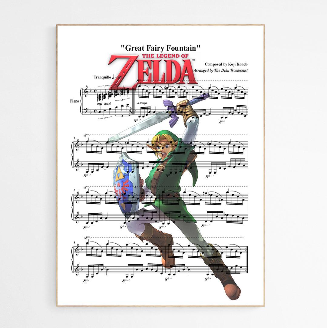 Zelda • Great Fairy's Fountain Theme Print - 98types
