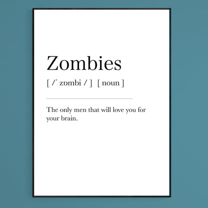 Zombies Definition Print - 98types